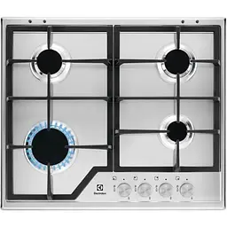 Варильна поверхня Electrolux газова, 60см, чавун, нерж