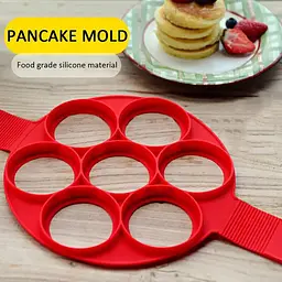 Силіконова форма для приготування оладок і яєчні Cake Maker, Kitchen Master Фіолетовий 87656 - мініатюра 5