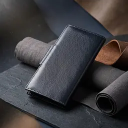 Добротний вертикальний клатч унісекс на хлястику з магнітом Grande Pelle 11221 синій - мініатюра 4