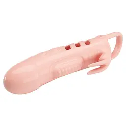 Насадка на пеніс Pretty Love Penis Sleeve Sloane 18.5 см тілесний - мініатюра 2