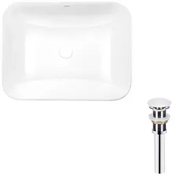 Умивальник Qtap Scorpio врізний прямокутний 500x380x145 мм White + донний клапан PU02, Білий