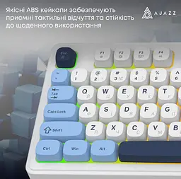 Провідна ігрова клавіатура Ajazz AF-GB-98 USB White-Blue - мініатюра 10