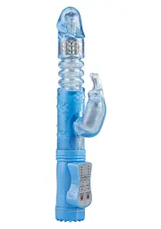 Вібромасажер-кролик Toy Joy - Poke Me Up-And-Down Rabbit, 26 см (блакитний)