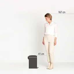 Бак для сміття Brabantia Pedal Bin, мигдальний, 12 л (113468) - мініатюра 4