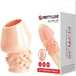 Насадка на пеніс Pretty Love Matias 6.5 см тілесний
