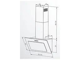 Витяжка Interline ROCK BL A/60 PB/2/T - мініатюра 4