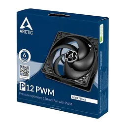 Корпусний вентилятор 120 мм Arctic P12 PWM ACFAN00119A Black - мініатюра 3