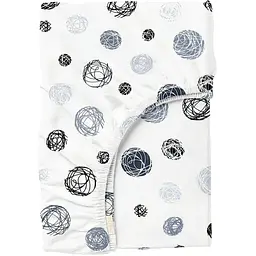 Простирадло Cosas на резинці в дитяче ліжечко 60х120 thread balls grey, сірий (ThreadBallsGrey_120)