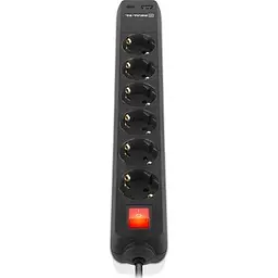 Мережевий фільтр живлення REAL-EL RS-PROTECT 605 3m, black (EL122300041) - мініатюра 4