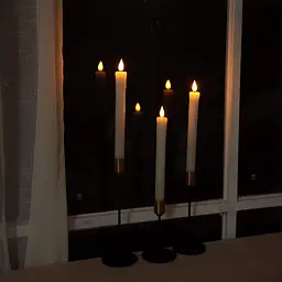 Безполум'яні світлодіодні свічки Homemory Real Wax з таймером, білі крапельні свічки діаметром 9,6 дюйма для каміна, Різдва - мініатюра 7