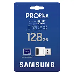 Карта пам'яті Samsung 128GB microSDXC calss 10 UHS-I V30 Pro Plus (MB-MD128SB/WW) - мініатюра 3