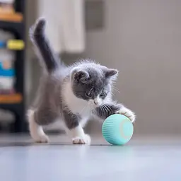 Інтерактивна іграшка для котів Розумний м'яч UFT CatToy 1 Blue - мініатюра 3