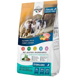 Сухий корм для стерилізованих котів Marpet Aequilibriavet Grainfree, з індичкою та куркою, 6 кг