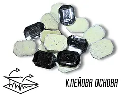 Камені на клейовій основі прямокутник 25х18 мм 10 шт прозорі - мініатюра 2