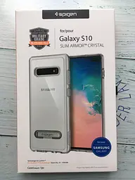 Чохол прозорий із підставкою Spigen Slim Armor Crystal Hybrid 605CS25388 для Samsung Galaxy S10 (6.1") Clear - мініатюра 7
