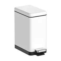 Відро для сміття з плавним закриттям прямокутне Koer TC-010206-08 6 л white KR5595, Білий матовий - мініатюра 5