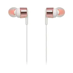 Навушники JBL Tune 210 - дротова гарнітура з мікрофоном та однокнопковим пультом керування rose gold (JBLT210RGD) - мініатюра 2
