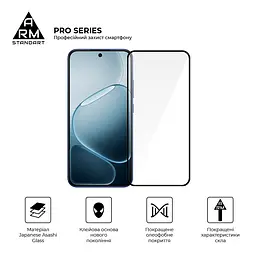 Захисне скло на OPPO A6 Pro 4G з олеофобним покриттям, Pro, повне проклеювання, антистатичний і пиловідштовхуючий шар, 9H, самоклеючеся, 2.5D, на весь екран, антистатичний клей, ArmorStandart (ARM89183) - мініатюра 2