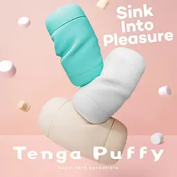 Мастурбатор нереалістичний Tenga Puffy Sugar White, рельєфний, белый - миниатюра 7