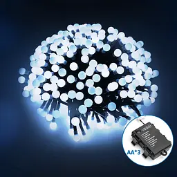 Батарейна гірлянда міні феєрверк кульки холодне світло 2.5 м 25LED IP44
