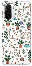 TPU чохол Demsky Cats pattern для Xiaomi Redmi K40 / K40 Pro / K40 Pro+ / Poco F3