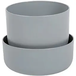 Вазон із піддоном Plastia Tolita, 1,3 л, сірий (1707281620R)