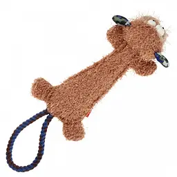 Іграшка для Собак Gigwi Plush Friendz Мавпочка з Канатним хвостом і Пищалкою 30 см - мініатюра 3