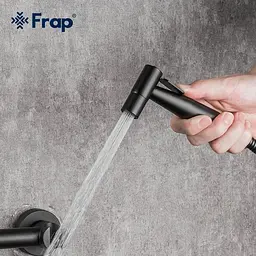 Змішувач для гігієнічного душу зовнішнього монтажу 150 мм Frap F7503-6, чорний, Чорний матовий - мініатюра 4