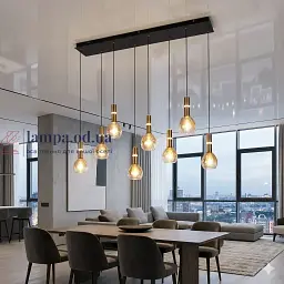 Підвісна люстра для драбини Levistella 999101F-8 (900) G9 бронза бурштинова LED 8 плафонів