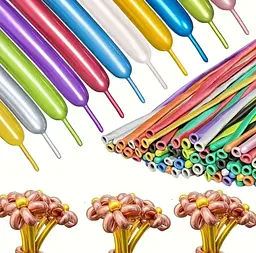 Кульки для моделювання довгі 100 штук 51 дюйм різнобарвні - мініатюра 3