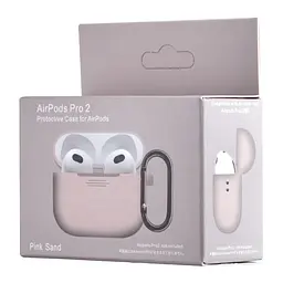 Чохол Silicone Case 1,2mm for AirPods Pro 2 Pink Sand - мініатюра 2