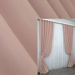 Комплект штор VR-Textil Midnight блекаут 2 шт 100x290 см світло-пудровий (1226ш)
