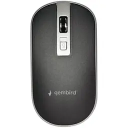 Мишка Gembird MUSW-4B-06-BS Wireless Black-Silver (MUSW-4B-06-BS) - мініатюра 2