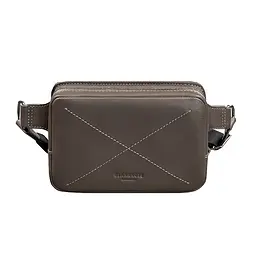 Шкіряна поясна сумка Dropbag Mini темно-бежева - мініатюра 10