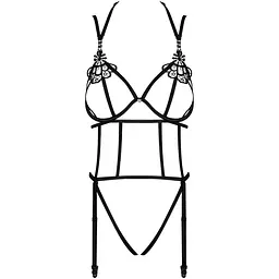 Боді зі стреп із доступом Obsessive Badossa crotchless teddy S/M - мініатюра 5