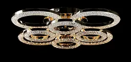 Люстра стельова LED Splendid Ray LT8003/4+4, 200W, золото/білий, сучасний стиль, з пультом, димер - мініатюра 3