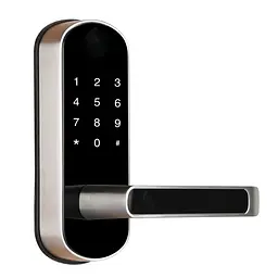 Замок біометричний автономний Trinix TRL-5107BTF Silver Right з Bluetooth, зчитувачем відбитків пальців і карт Mifare (65-00025) - мініатюра 1