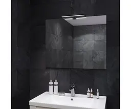 Дзеркало Sanwerk Сімплі "Мініма" 80x65 зі світильником LED "Смарт" black AL 30 см (ZS0000350)
