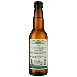 Сидр Holiday Brewery Green Apple, напівсолодкий, 6%, 0,33 л - мініатюра 2