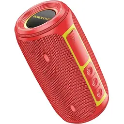 Портативна bluetooth колонка Borofone BR38 TWS із LED підсвічуванням червоний