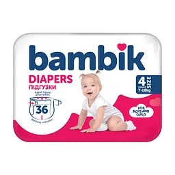 Підгузки Bambik Medium MAXI Розмір 4 (7-18 кг) 36 шт (4823071652277) - мініатюра 2