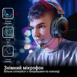 Ігрові навушники Fifine H9 7.1 Black [114363] - мініатюра 3