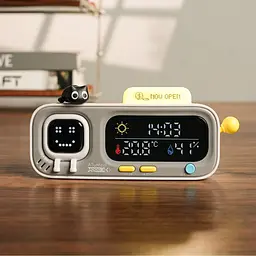 Метеостанція ATuMan Smart Temperature And Humidity Clock Pendant Mood A Gray [166127] - мініатюра 3