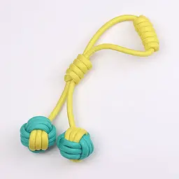 Іграшка для собак Derby Dog Rope Toy - 2 Balls with Long Handle