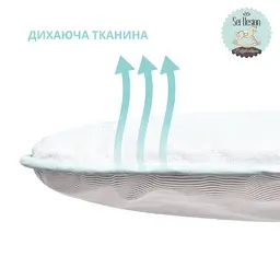 Кокон позиціонер для новонароджених Sei Design 88х60х12 см + подушка сірий (8-35420) - мініатюра 4