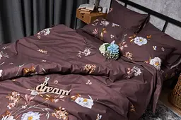 Підковдра Moon&Star Мікросатин Premium Floral Mocha Євро 200x220 см - мініатюра 4
