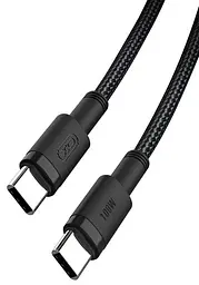 Кабель XO NBQ199 High Power Braided Type-C to Type-C - 100W - 1m чорний (7102294) - мініатюра 2