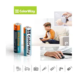 Батарейка ColorWay AAA LR03 Alkaline Power (лужні) x 24шт plastic box (CW-BALR03-24PB) - мініатюра 3