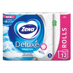 Туалетний папір Zewa Deluxe білий 3 шари 12 рулонів (7322540989779) - мініатюра 3