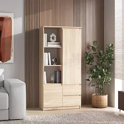 Шафа для книг Vays R-26 пенал з полицями та шухлядами ЛДСП 80x40x170 см для дому офісу вітальні - мініатюра 6